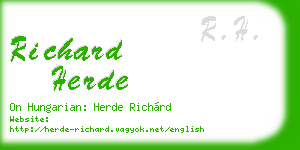 richard herde business card